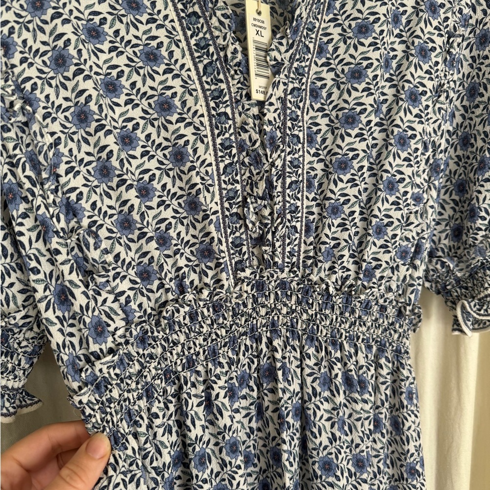 Max Studio Blue Patterned Maxi Dress - Picture 5 of 7